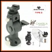 DigiFox D-Type Swivel Flash Shoe Umbrella Holder Speedlite Flash Bracket For Light Stand Tripod